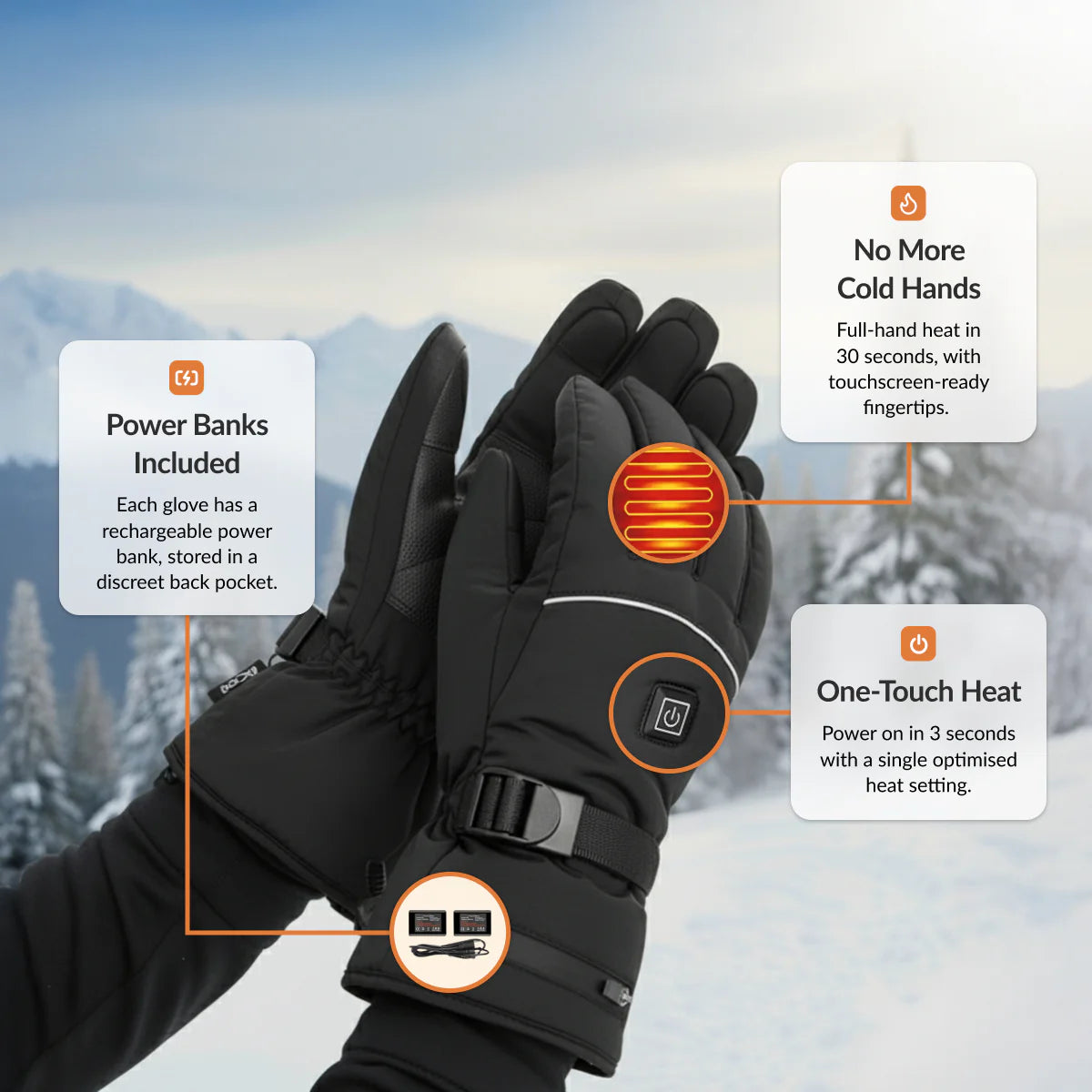 lúvora's  electric heated gloves